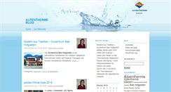 Desktop Screenshot of blog.alpentherme.com